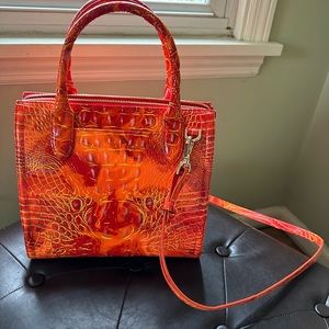 Brahmin Small Caroline leather satchel.